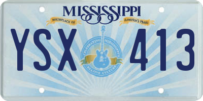 MS license plate YSX413