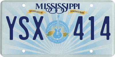MS license plate YSX414