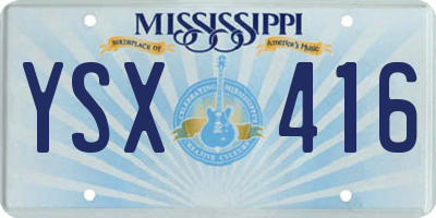 MS license plate YSX416