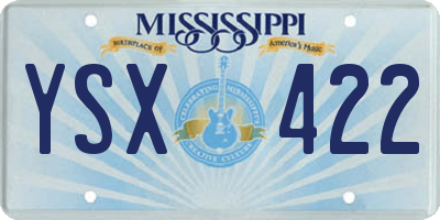MS license plate YSX422