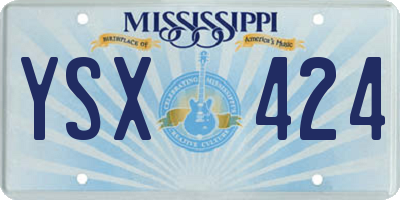MS license plate YSX424