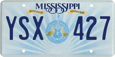 MS license plate YSX427