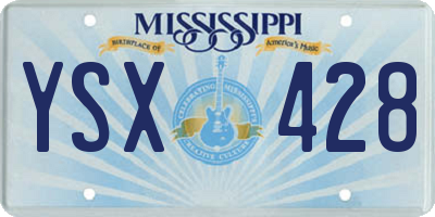 MS license plate YSX428