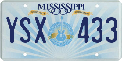 MS license plate YSX433