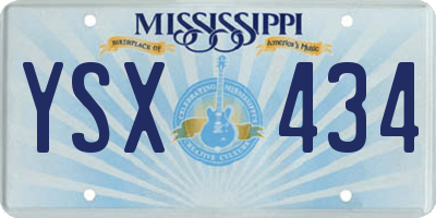 MS license plate YSX434