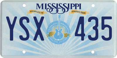 MS license plate YSX435