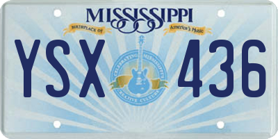 MS license plate YSX436