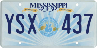 MS license plate YSX437