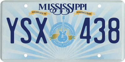MS license plate YSX438