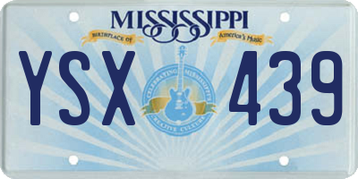 MS license plate YSX439