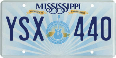 MS license plate YSX440