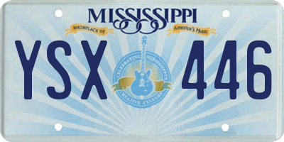 MS license plate YSX446