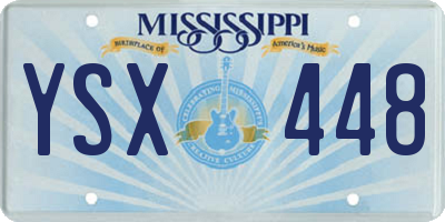 MS license plate YSX448