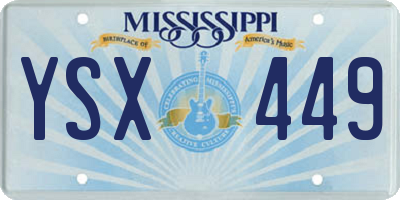 MS license plate YSX449