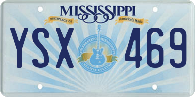 MS license plate YSX469