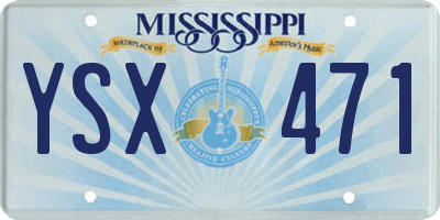 MS license plate YSX471