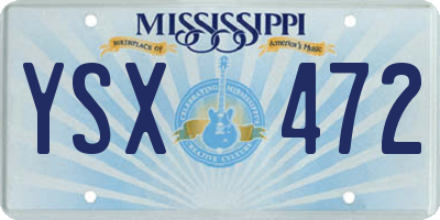 MS license plate YSX472