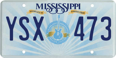 MS license plate YSX473