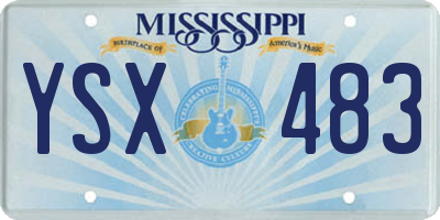 MS license plate YSX483