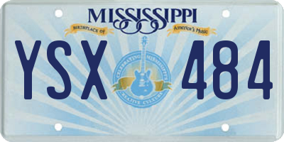 MS license plate YSX484