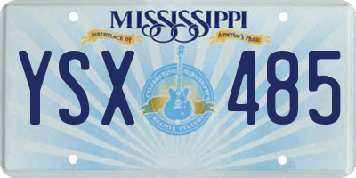 MS license plate YSX485