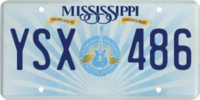 MS license plate YSX486