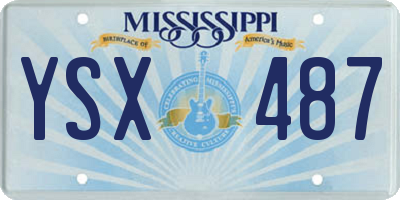 MS license plate YSX487