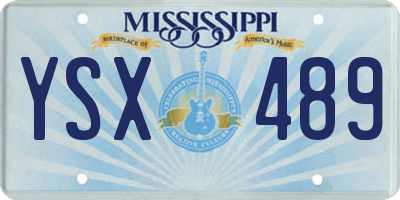 MS license plate YSX489