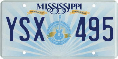 MS license plate YSX495