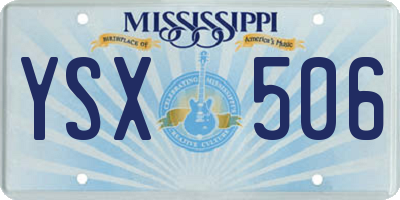 MS license plate YSX506