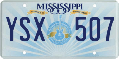 MS license plate YSX507