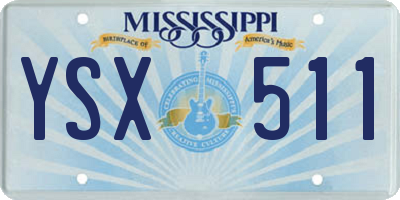 MS license plate YSX511