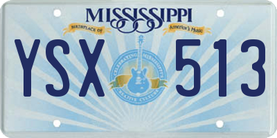 MS license plate YSX513