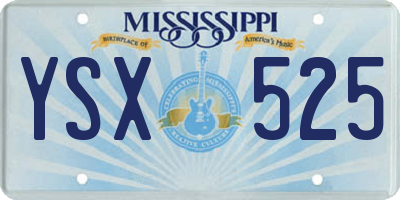 MS license plate YSX525