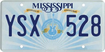 MS license plate YSX528