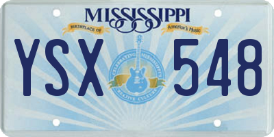 MS license plate YSX548