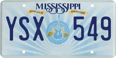 MS license plate YSX549