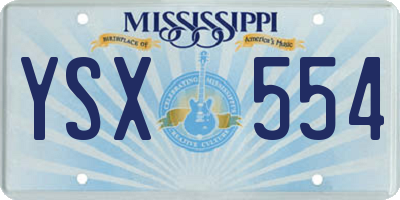 MS license plate YSX554