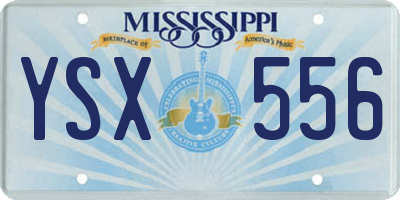 MS license plate YSX556