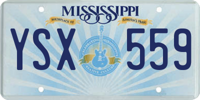 MS license plate YSX559