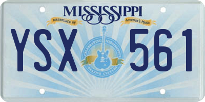 MS license plate YSX561