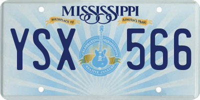MS license plate YSX566
