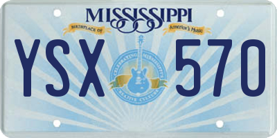 MS license plate YSX570