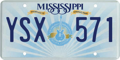 MS license plate YSX571