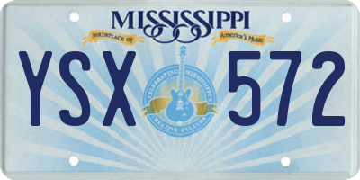 MS license plate YSX572
