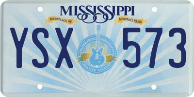 MS license plate YSX573
