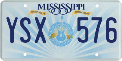 MS license plate YSX576