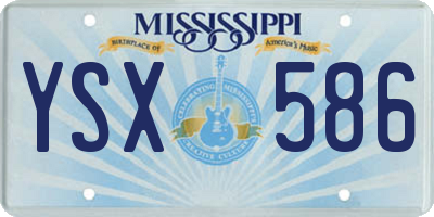 MS license plate YSX586