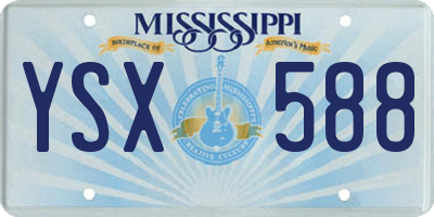 MS license plate YSX588