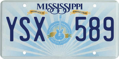 MS license plate YSX589